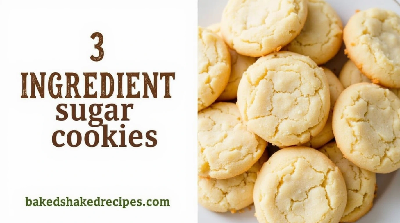 3 ingredient sugar cookies with the title and website name displayed in the image.