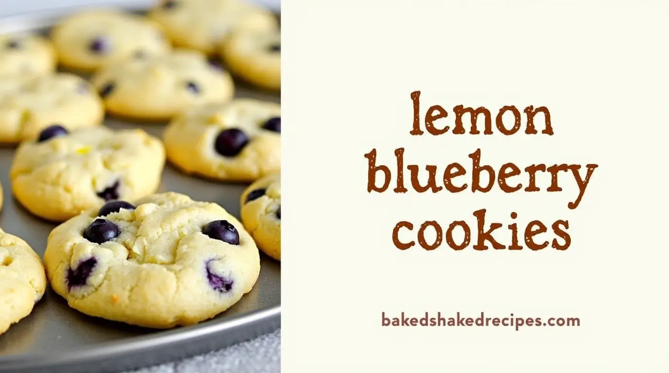 7 Best Lemon Blueberry Cookies to Try This Year (2025) 4 Lemon blueberry cookies with a rustic title and website name.